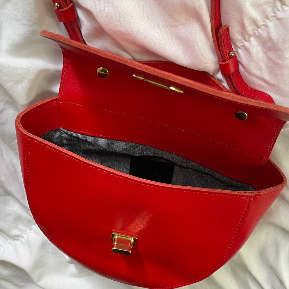 CLARE V ELODIE Tomato Red Bag - Picture 13 of 16